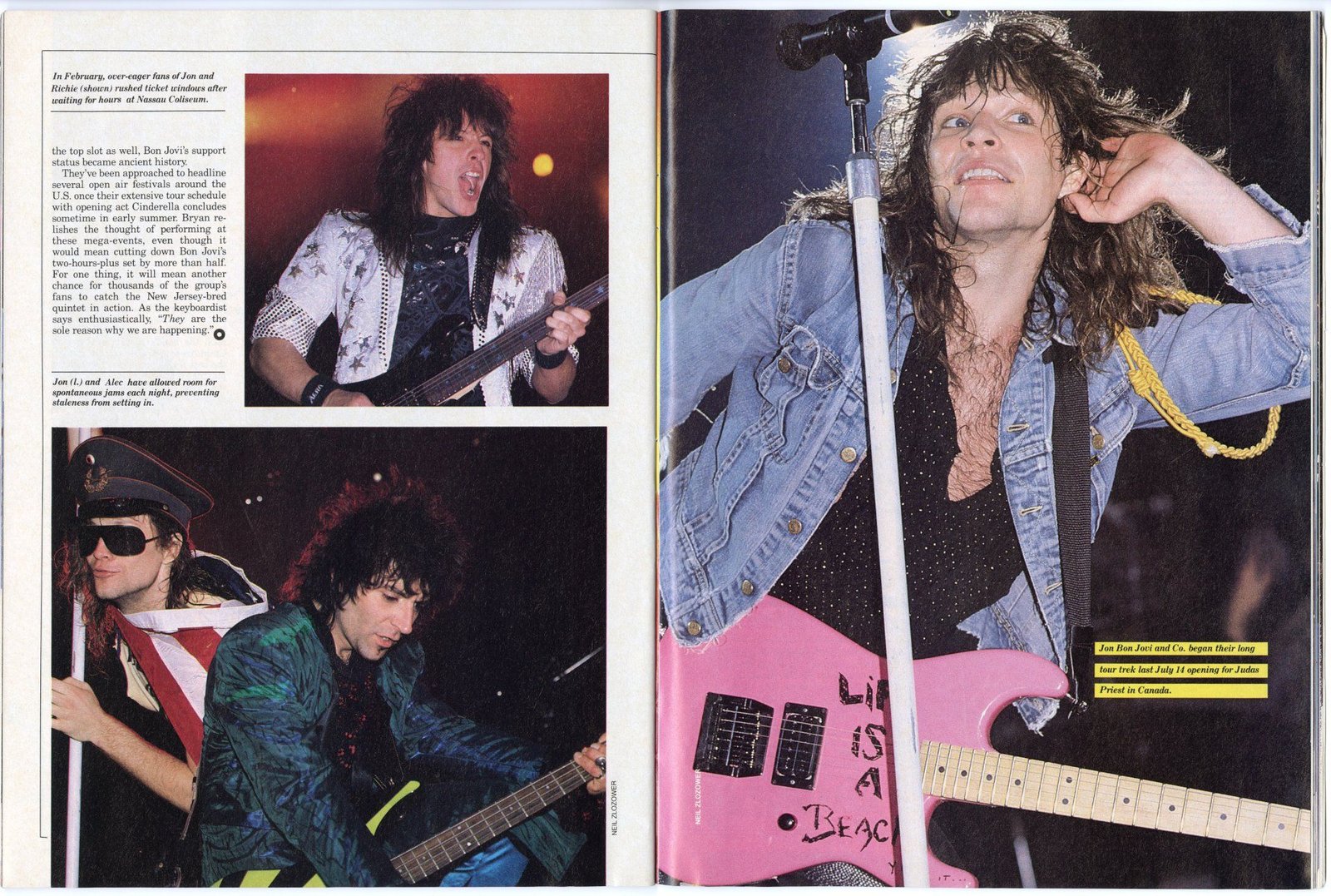 Circus Magazine coverage of Bon Jovi during the Livin on a Prayer chart run