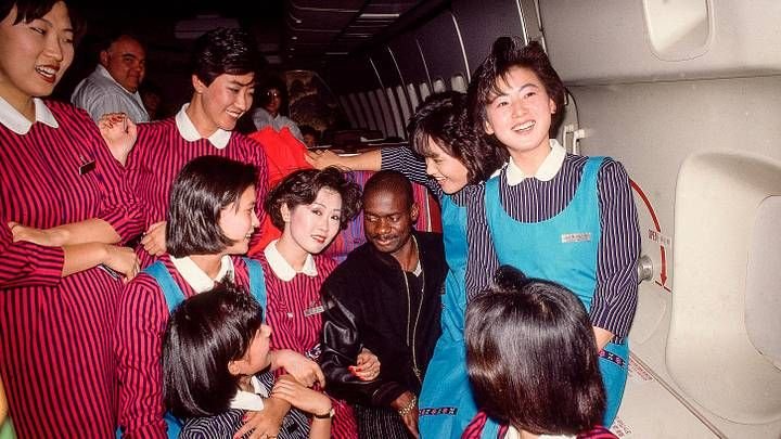 Ben Johnson at the 1988 Seoul Olympics 100m — stripped of gold for doping