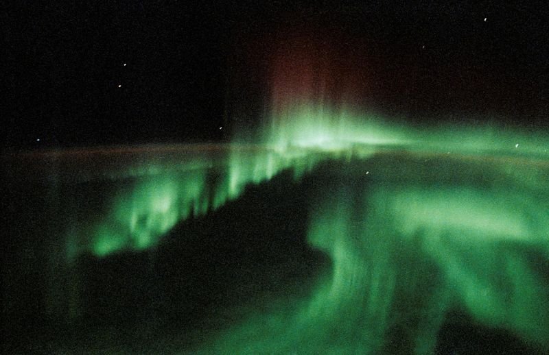 Aurora Australis southern lights viewed from Space Shuttle Endeavour STS-47 1992