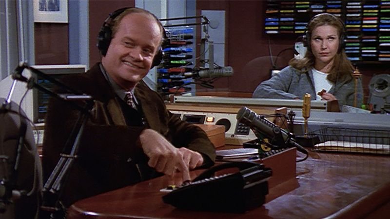 Frasier and Roz Doyle at KACL radio station Seattle 1993