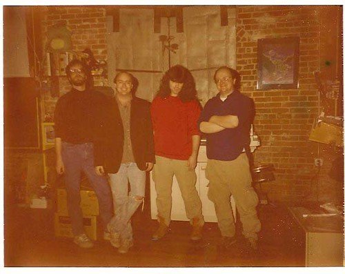 Mirage Studios team including TMNT co-creator Peter Laird in the 1980s