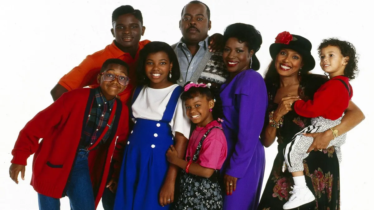 Family Matters cast portrait, the 1990s sitcom starring Steve Urkel