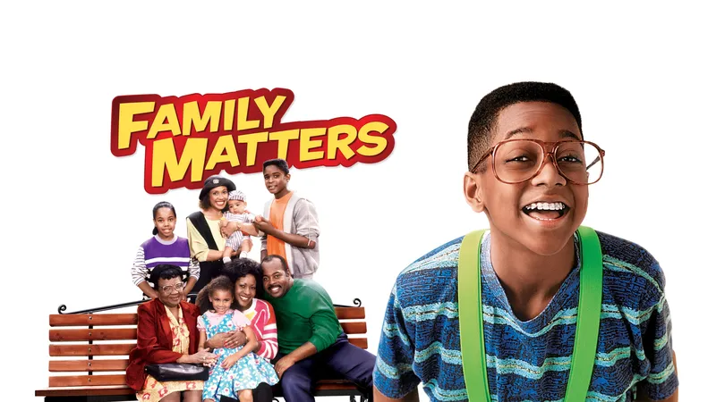 Close-up of Steve Urkel, the breakout star of Family Matters