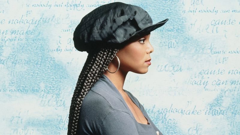 Janet Jackson box braids Poetic Justice portrait