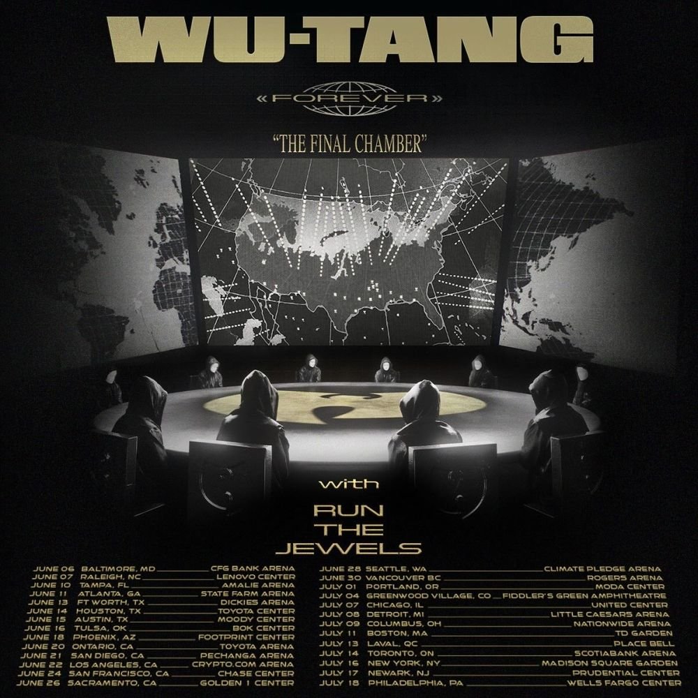 wu-tang clan 2025 final tour dates poster run the jewels wu-tang forever: the final chamber