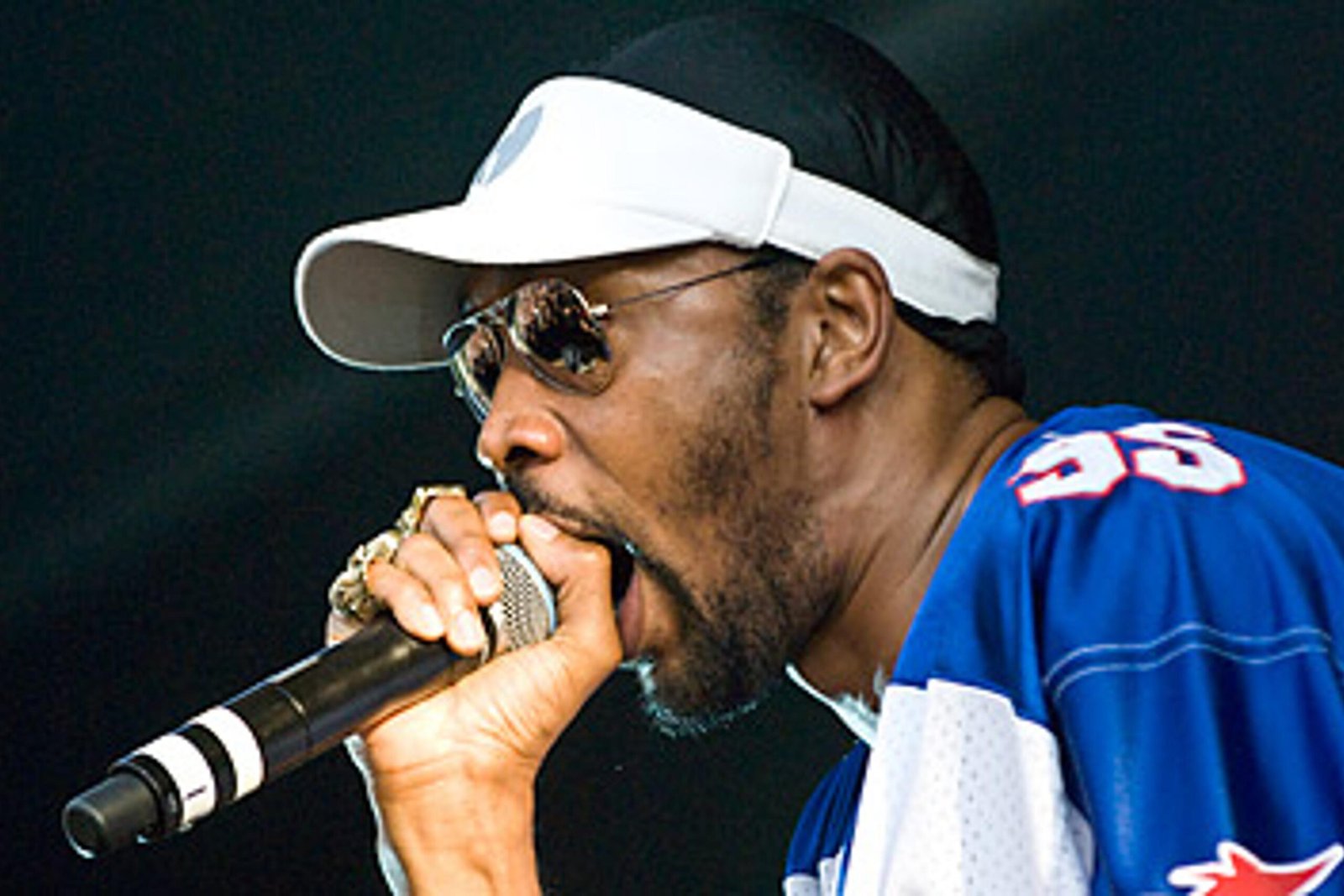 RZA of the Wu-Tang Clan performs at the Rock the Bells Festival at Deer Lake Park in Vancouver