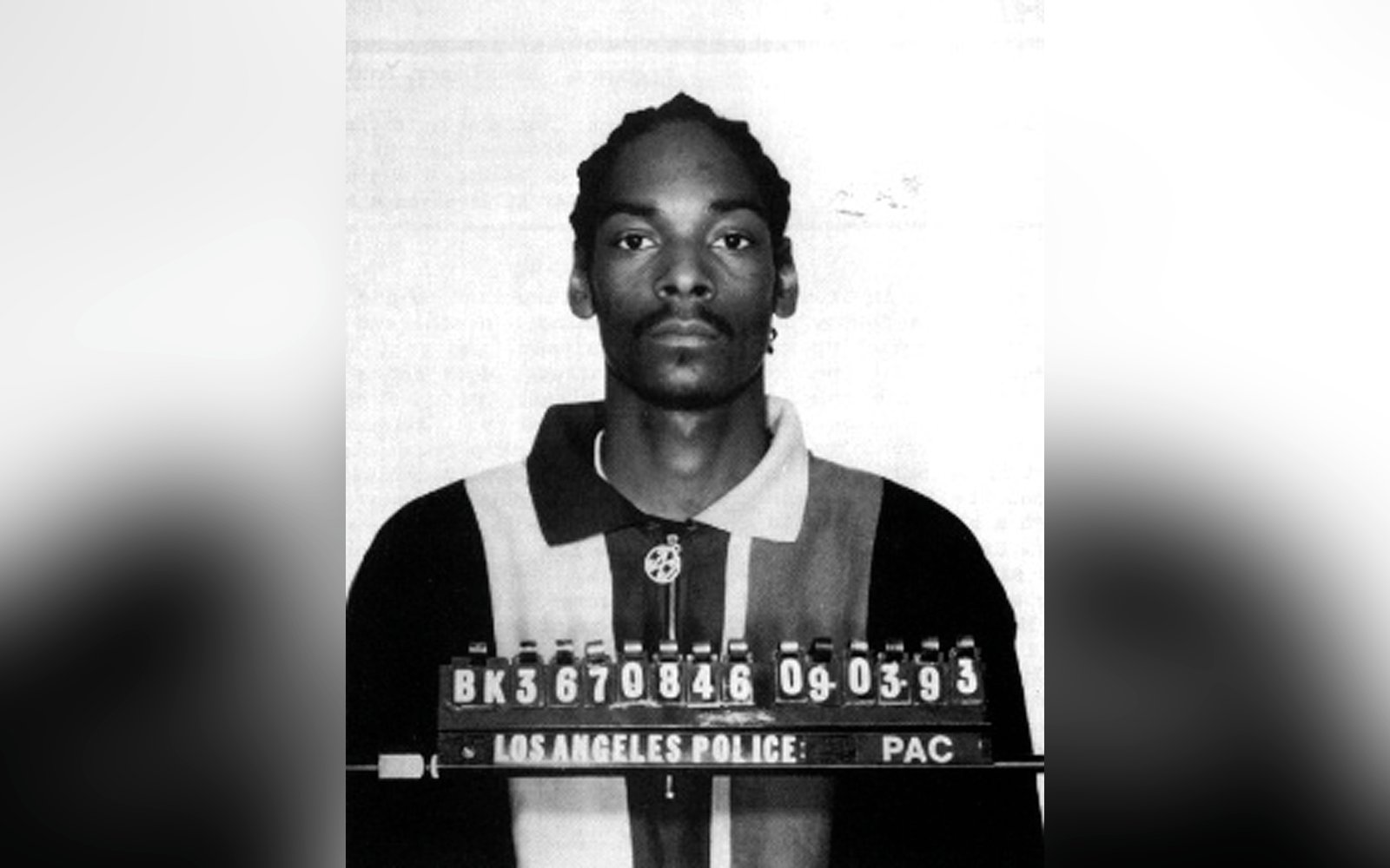 Snoop Dogg's 1993 mugshot.