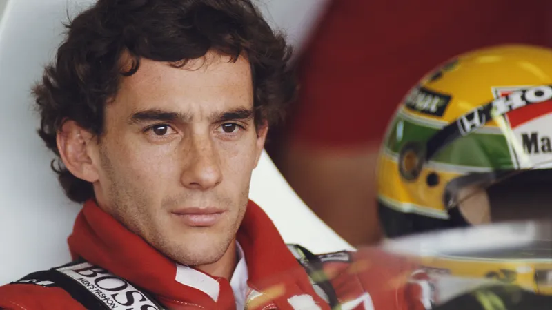 Ayrton Senna in his McLaren-Honda Formula 1 car during the 1990 season