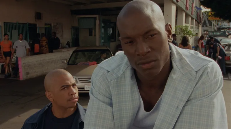 Tyrese Gibson as Jody on a South Central Los Angeles street in Baby Boy 2001