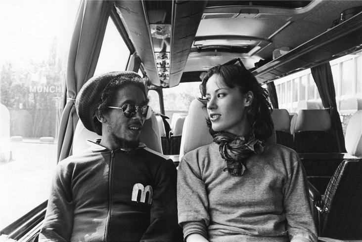 Bob Marley on the tour bus during his final Uprising Tour, 1980
