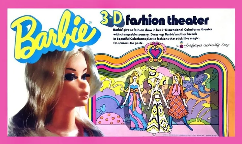 Colorforms Barbie 3-D Fashion Theater playset from 1972