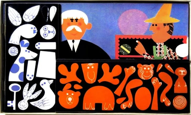 Colorforms Captain Kangaroo licensed playset pieces from 1960
