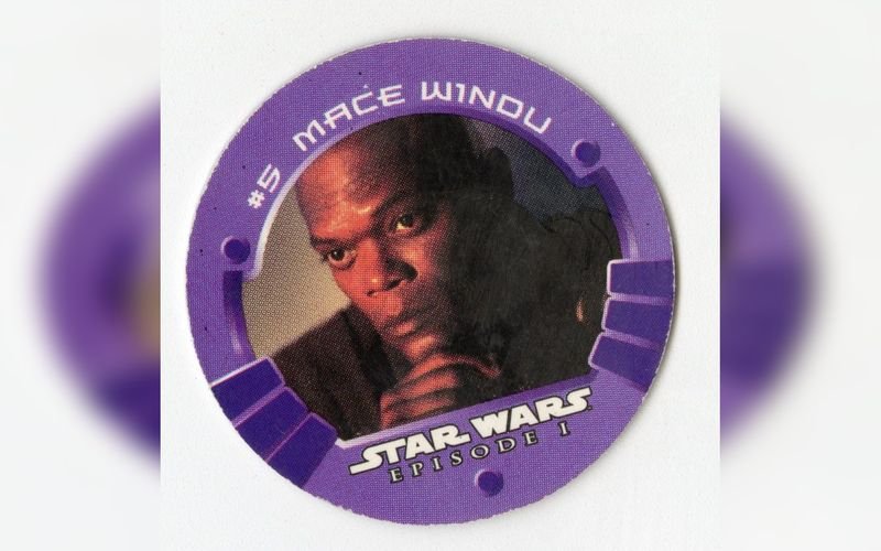 Star Wars Episode I Mace Windu licensed pogs collectible cap