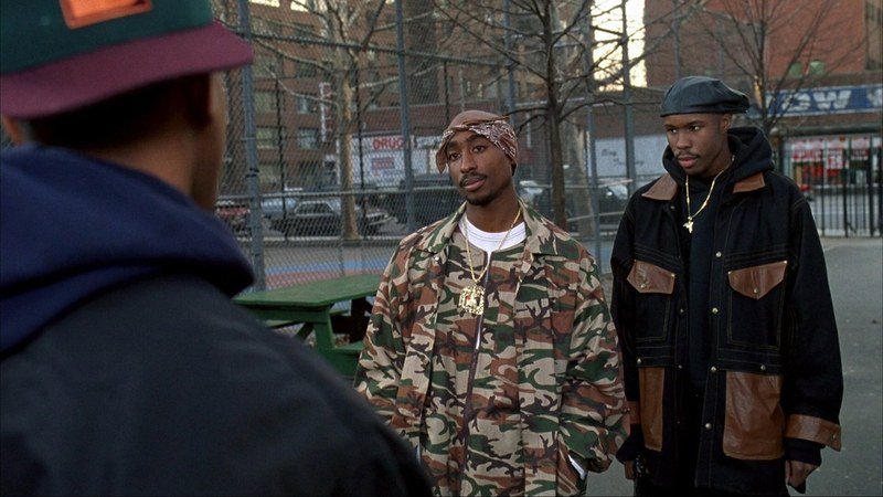 Above the Rim 1994 courtside confrontation scene with Tupac Shakur and Marlon Wayans