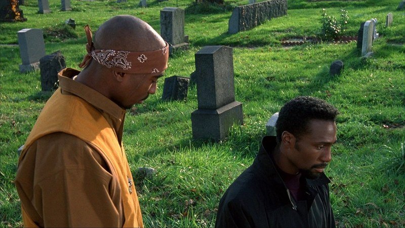 Above the Rim 1994 graveyard scene with Tupac Shakur and Leon