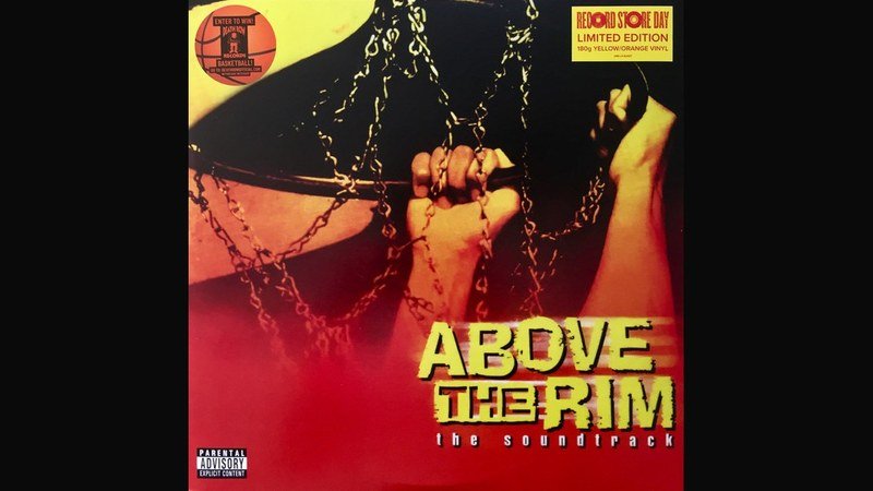 Above the Rim The Soundtrack 1994 Death Row Records album cover with Parental Advisory sticker