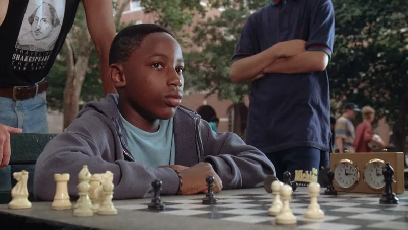 Sean Nelson as Michael concentrating during a speed chess match in Fresh 1994