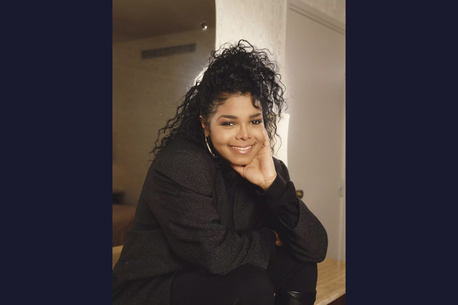 Janet Jackson photographed during the Rhythm Nation 1814 era in 1990