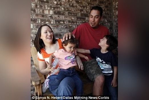 Jessica McClure Morales as an adult with her husband and children years after the well rescue