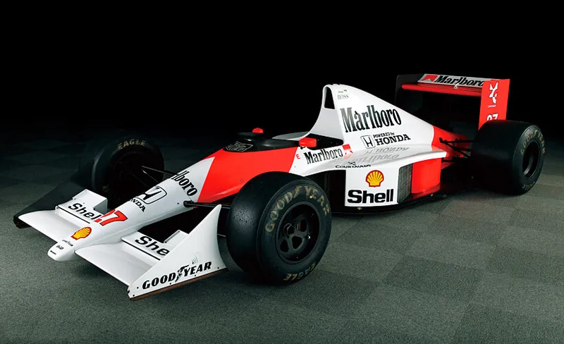 The McLaren Honda MP4/5B, the car Ayrton Senna drove to the 1990 F1 title