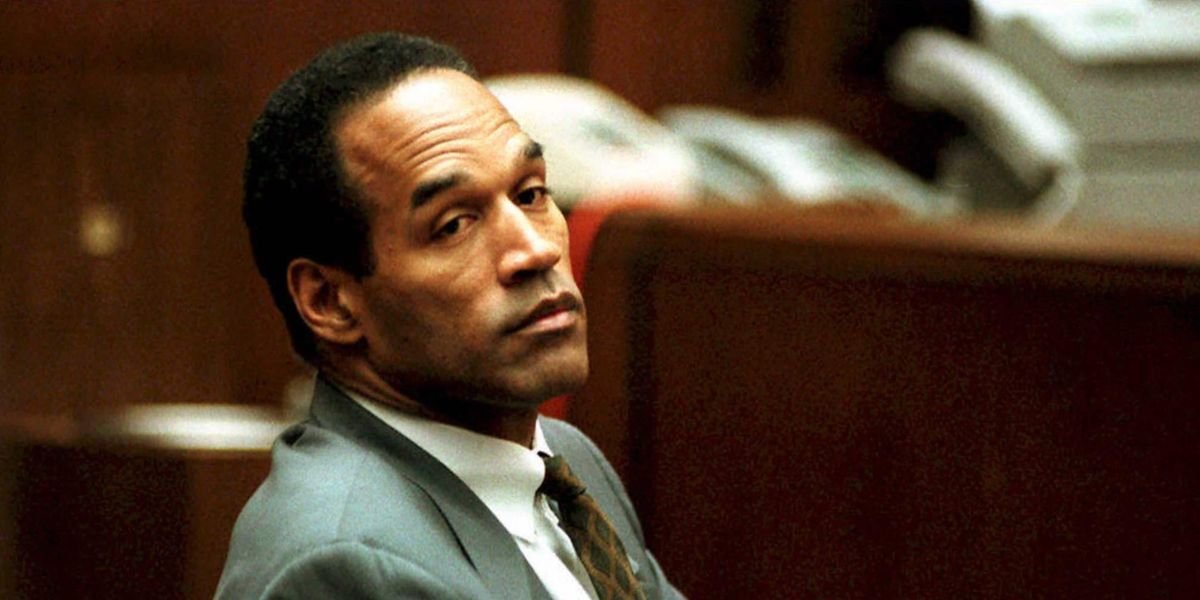 O.J. Simpson reacts in court during his 1995 murder trial