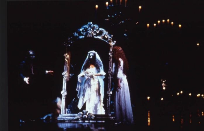 Phantom of the Opera 1986 original London production — Christine in the wedding dress mirror scene