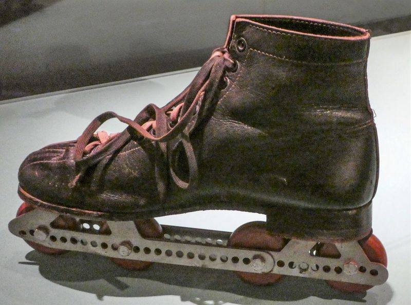 1965 precursor inline skate patented by Gordon Ware, forerunner to Rollerblades