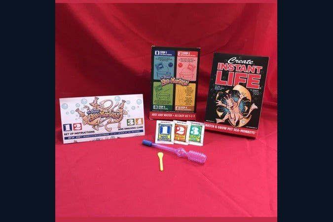 Sea-Monkeys Instant Life retro-style reissue kit box with original 1960s cover art