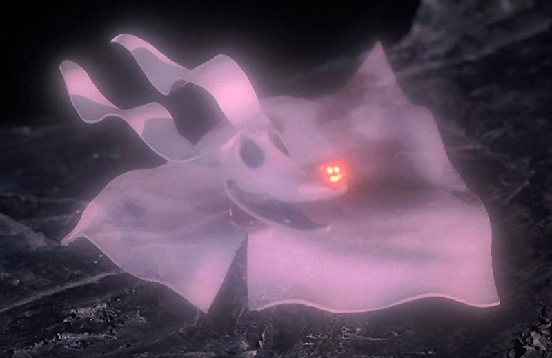 Zero the ghost dog puppet from The Nightmare Before Christmas